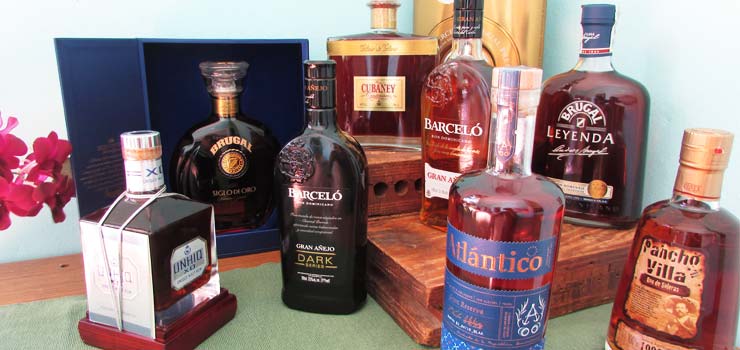 Premium Dominican rum selection and traditional spirits