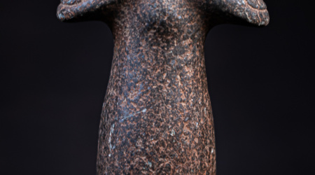 Vertical stone piece from the Taíno collection